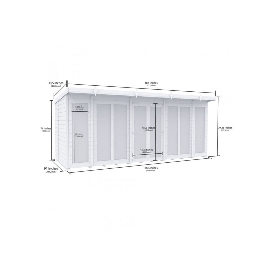 DIY Sheds – Pent Full Glass Summer House
