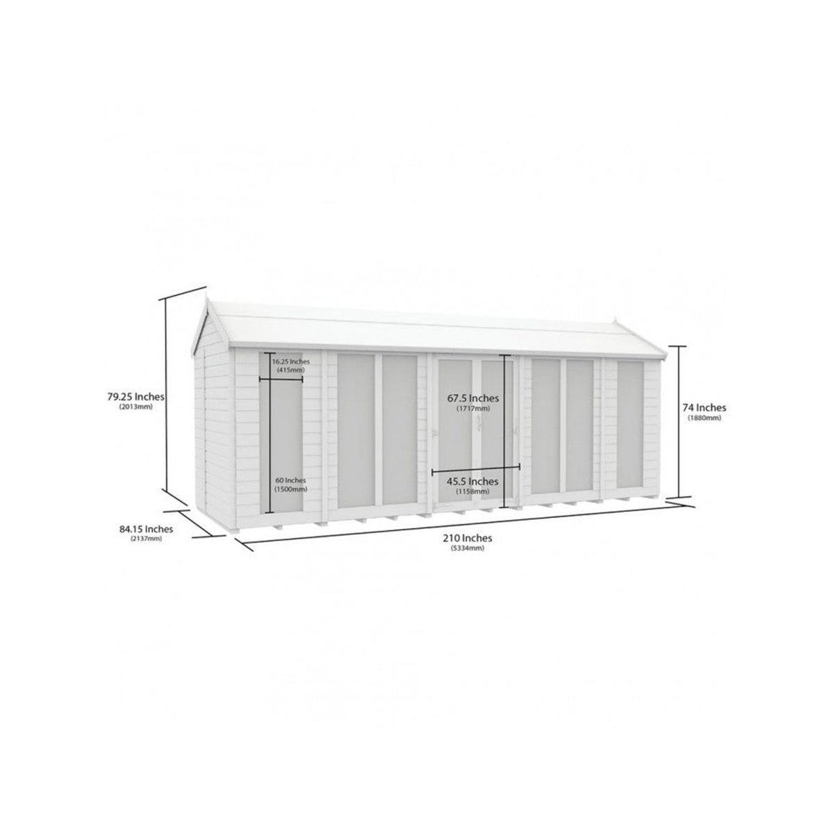 DIY Sheds – Apex Full Glass Summer House