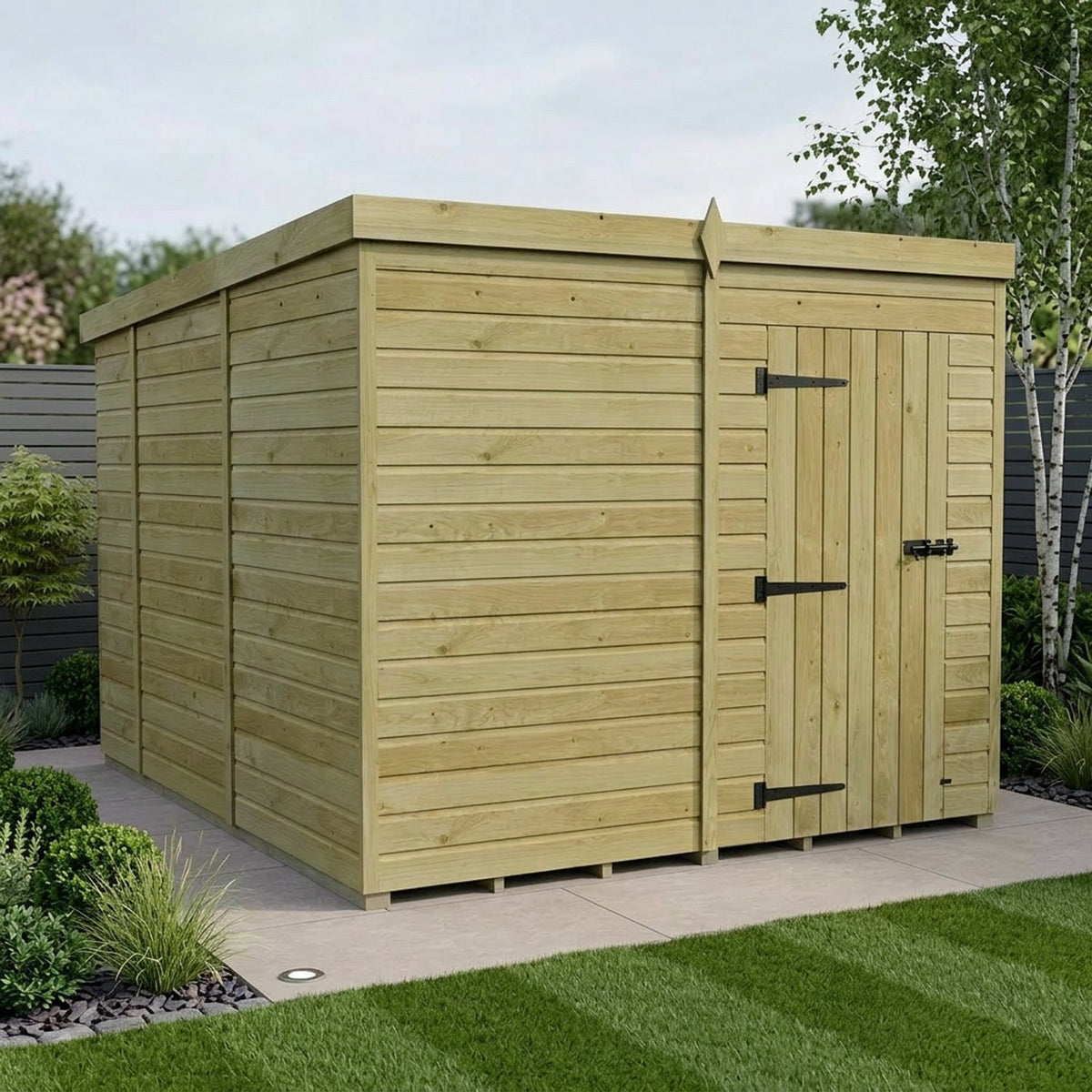 DIY Sheds – Pent Shed – Single Door – view 211