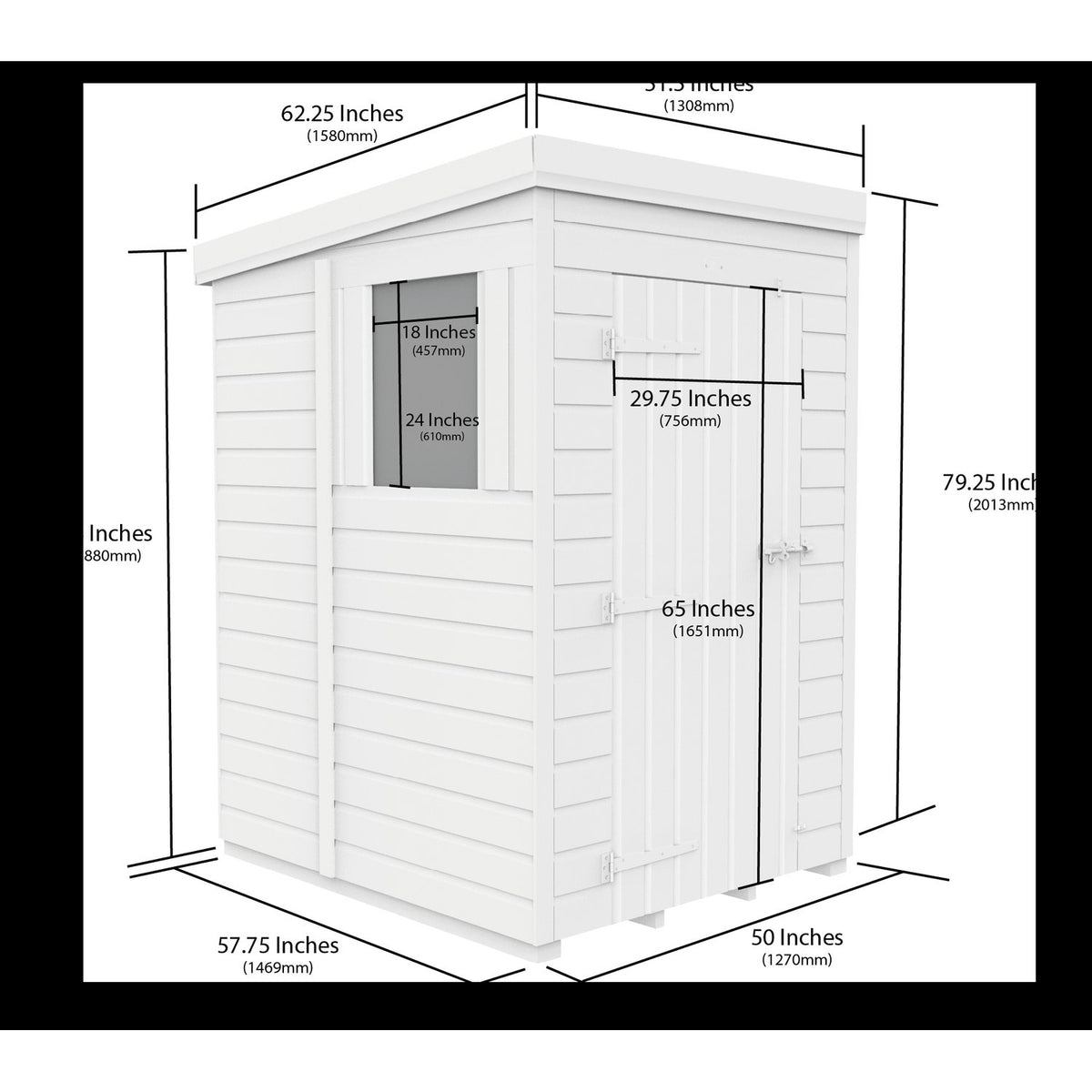 DIY Sheds – Composite Pent Shed – view 159