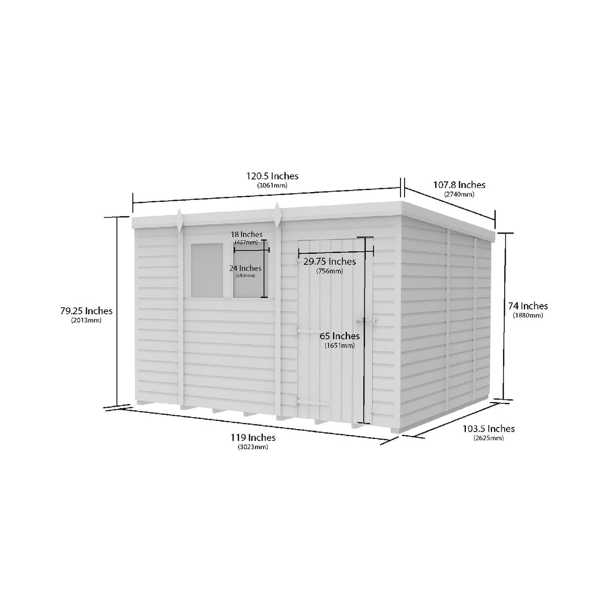 DIY Sheds – Composite Pent Shed – view 14