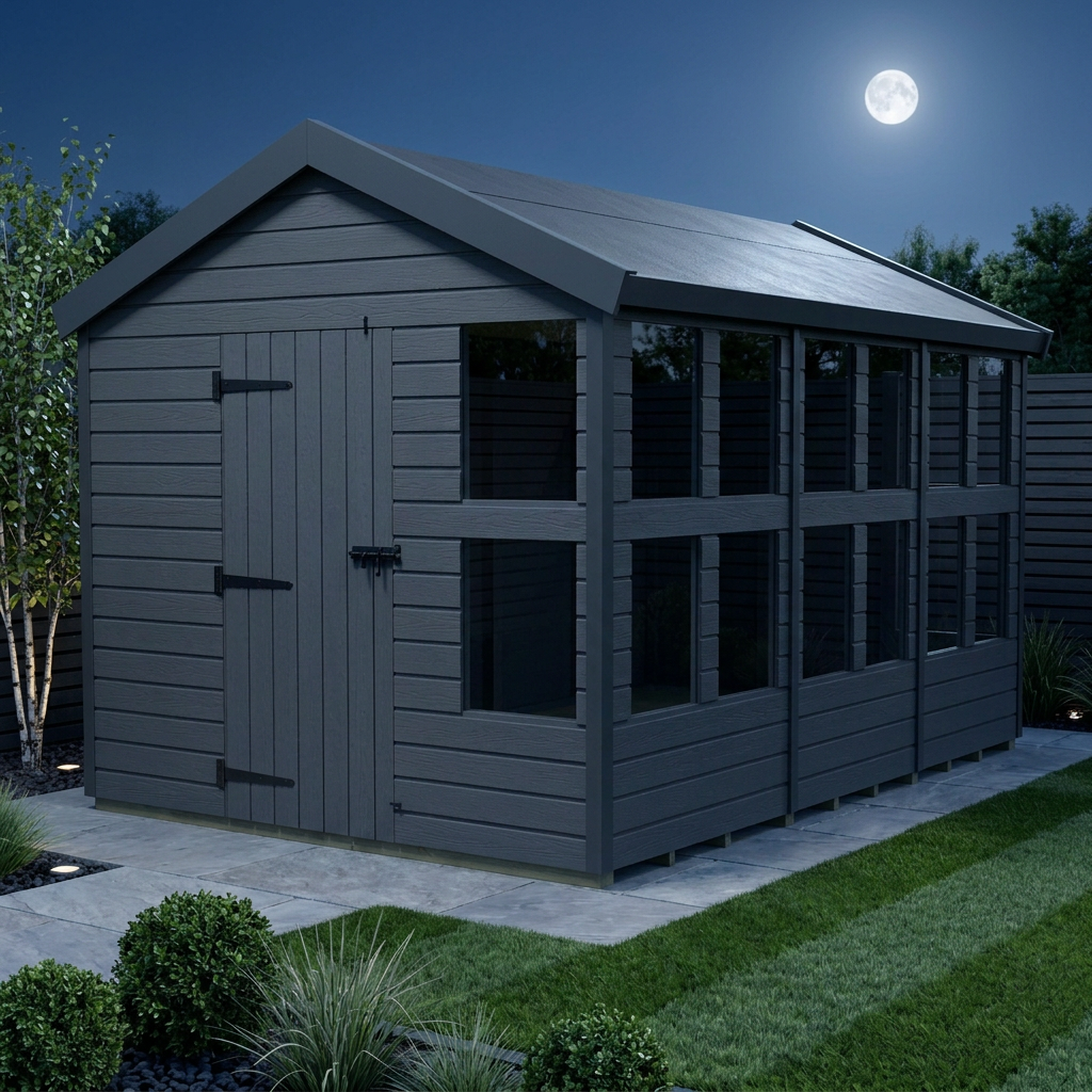 Composite Apex Potting Shed 14X6APSFFCOMP - evening