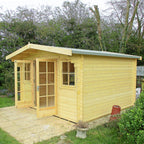 Shire Clipstone 28mm log cabin 12x12 – exterior view