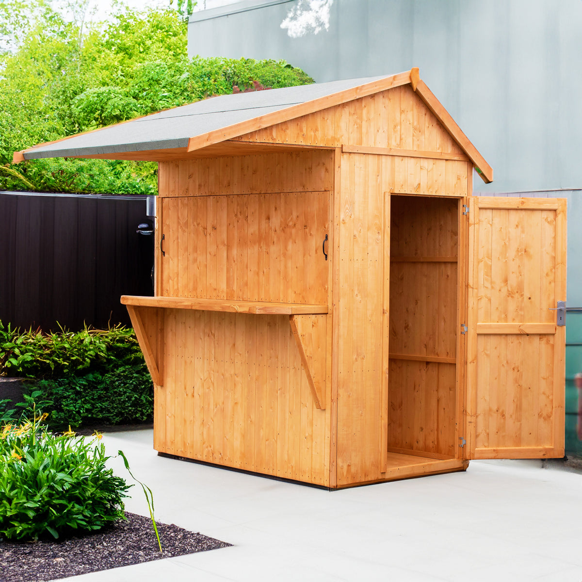 Shire Apex garden bar & store 6x4 – alternative view