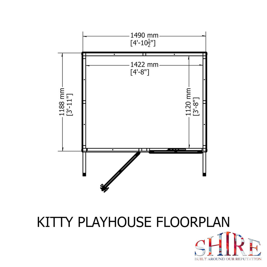 Shire Kitty playhouse 5x4 – floor plan