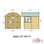 Shire Barn Shiplap Shed 7ft x 7ft – view