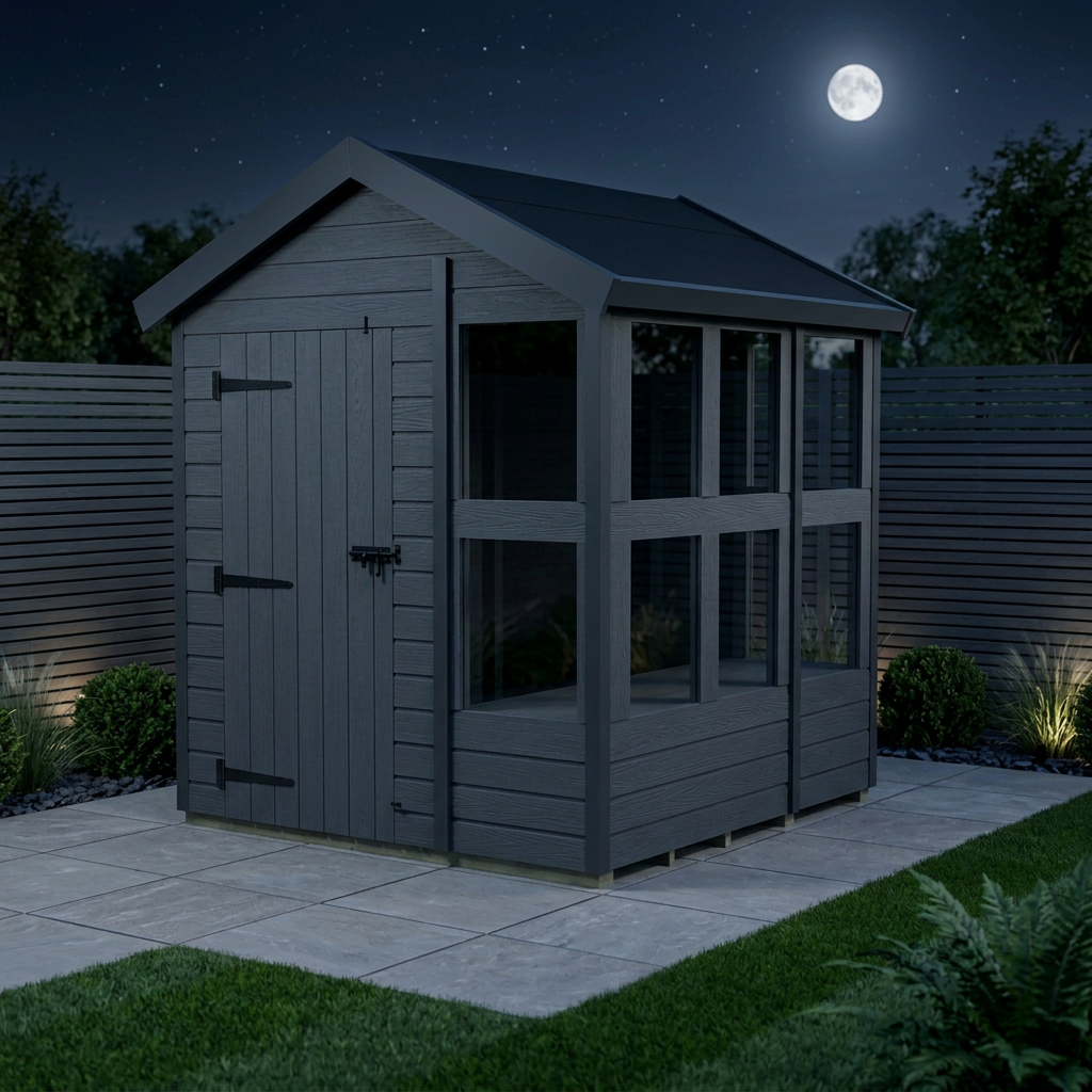 Composite Apex Potting Shed 8X6APSFFCOMP - evening
