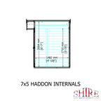 Shire Haddon summerhouse 7x5 apex – floor plan
