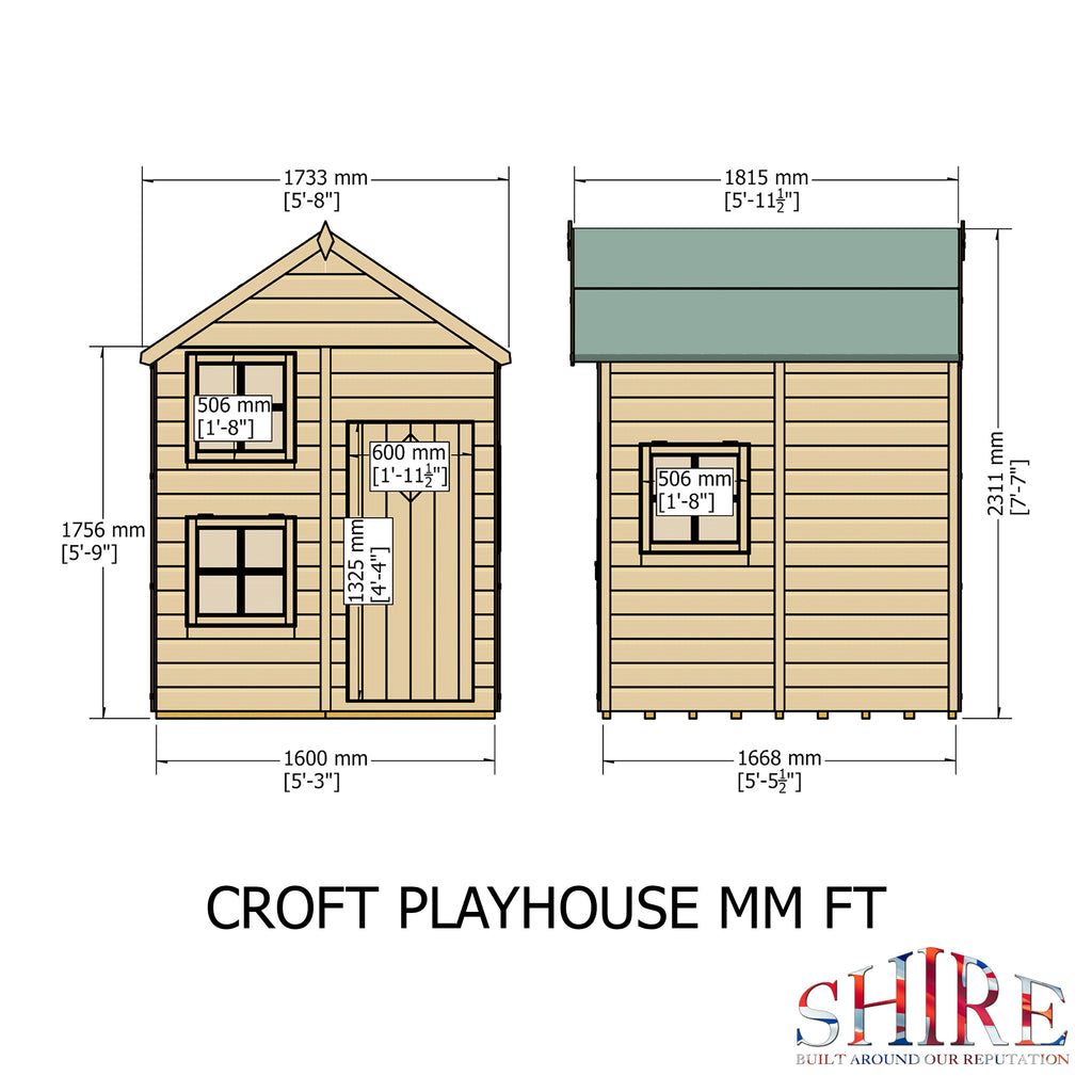 Shire Croft playhouse 5x5 – alternative view
