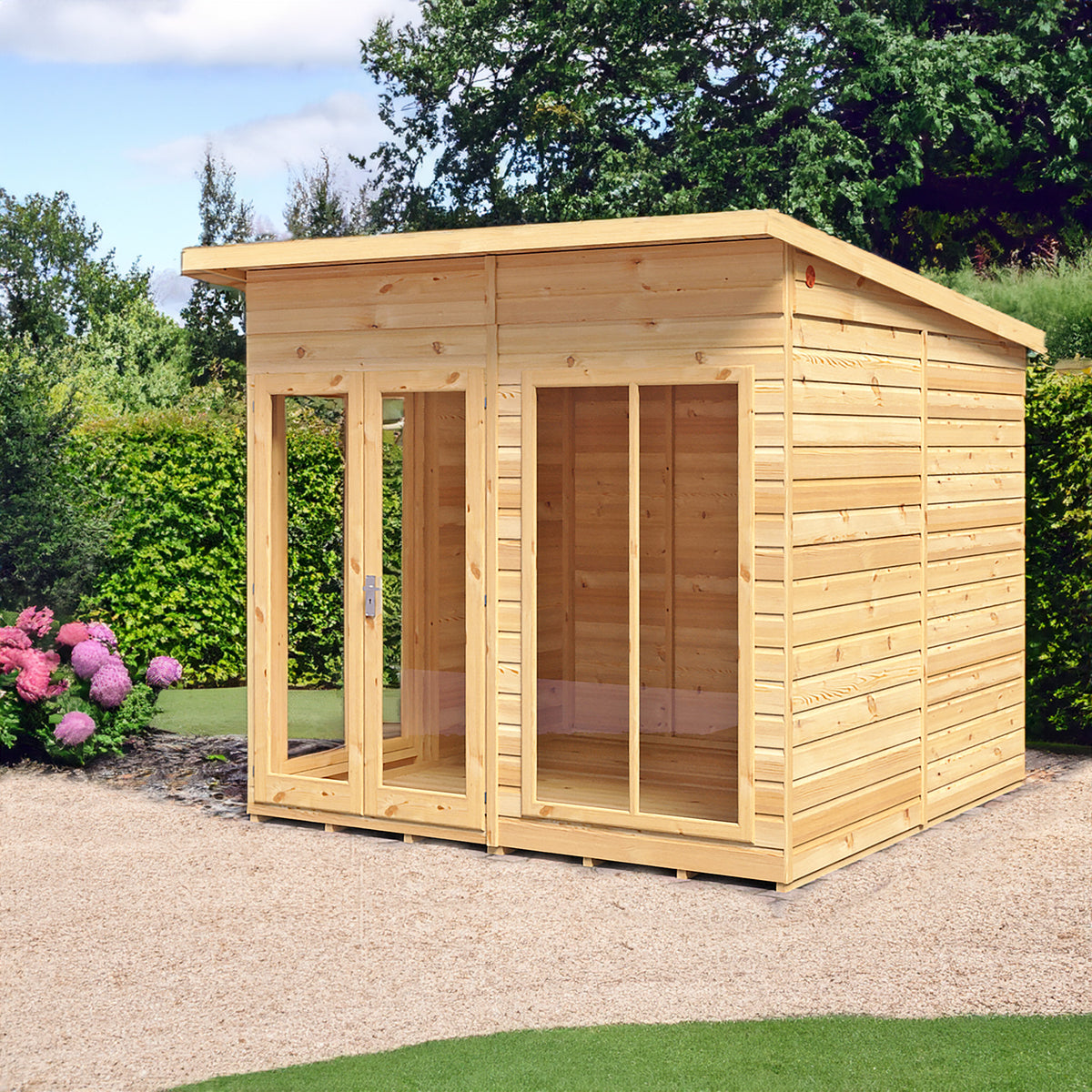 Shire Lela summerhouse 8x8 – front view