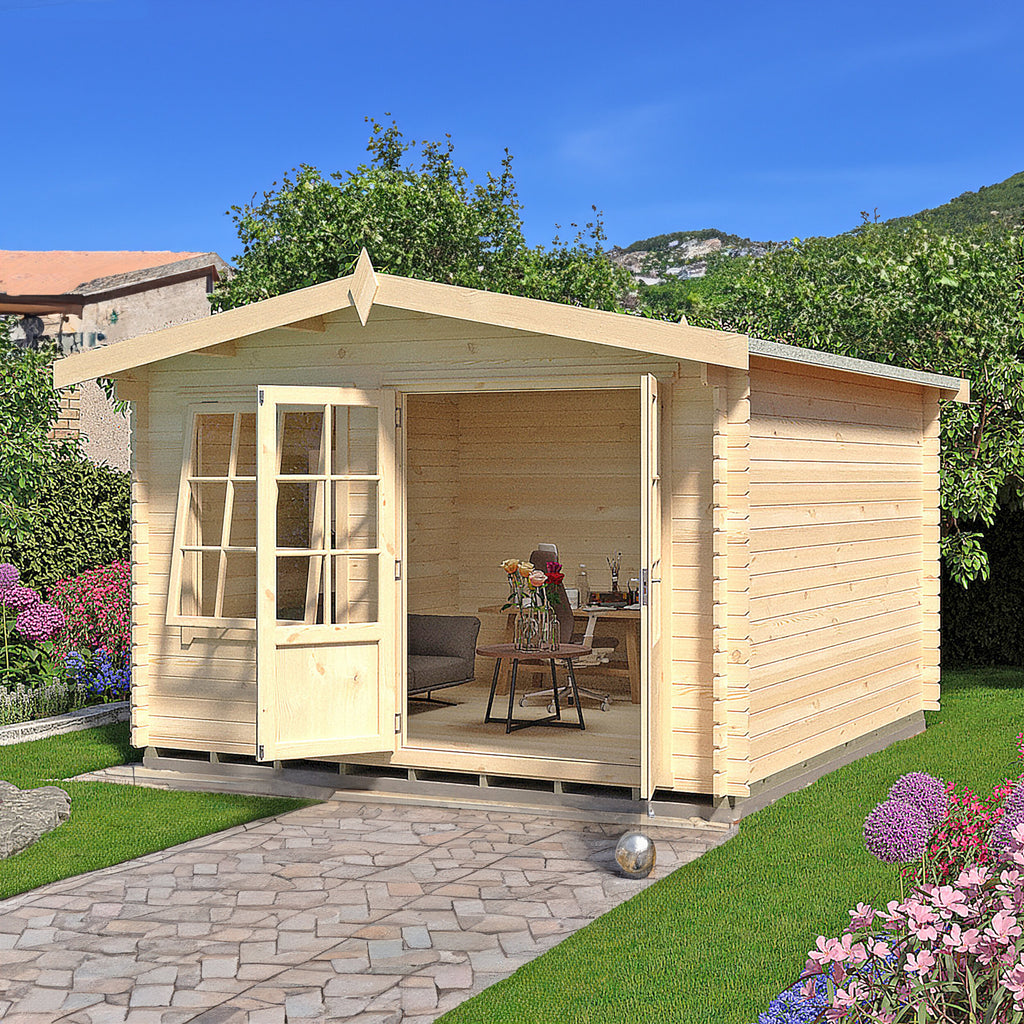 Shire Hale 28mm log cabin 12x12 – exterior view