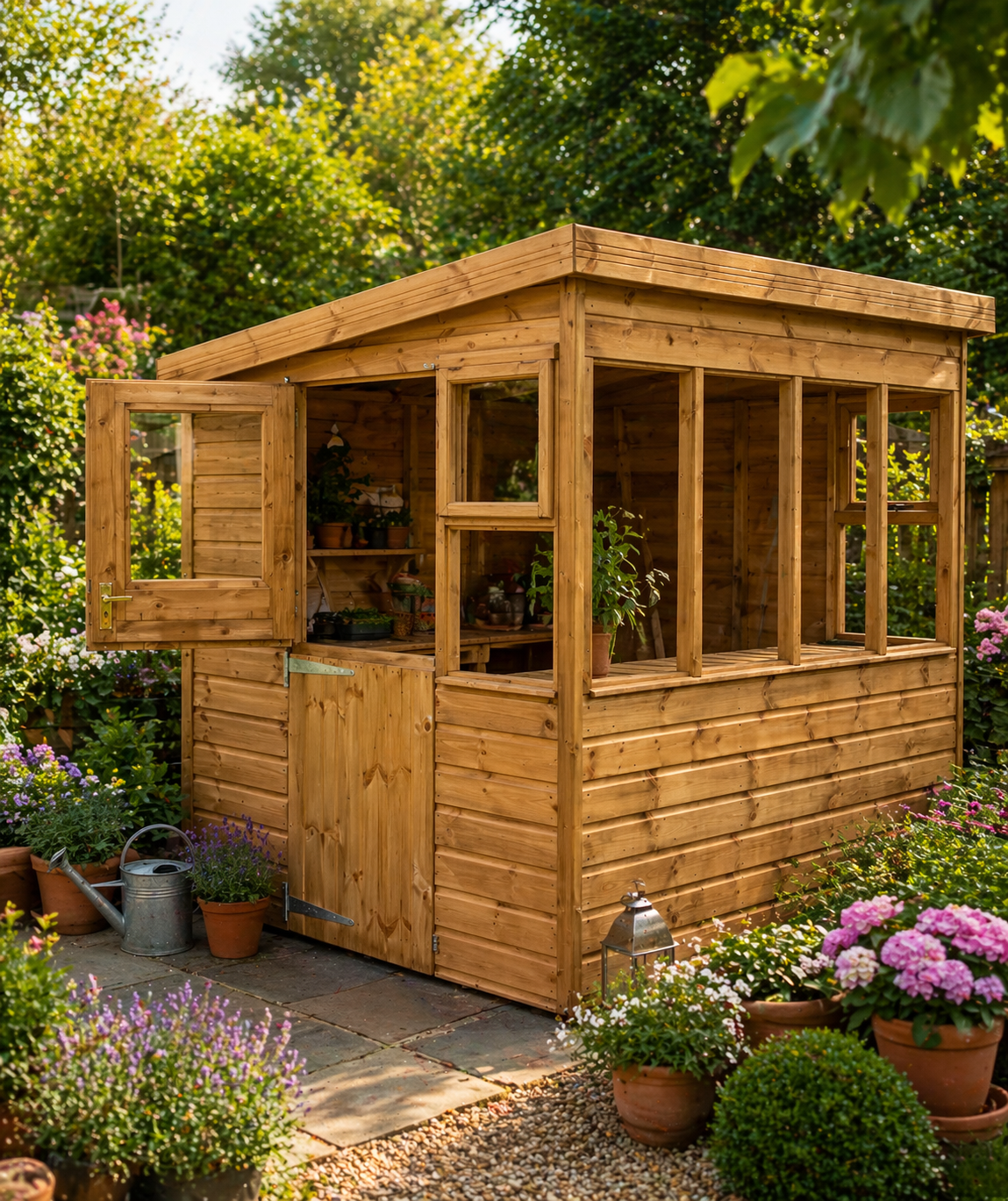 Sovereign Bath – in the garden with the door open
