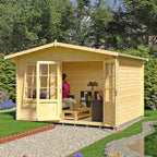 Shire Hale 28mm log cabin 12x10 – exterior view