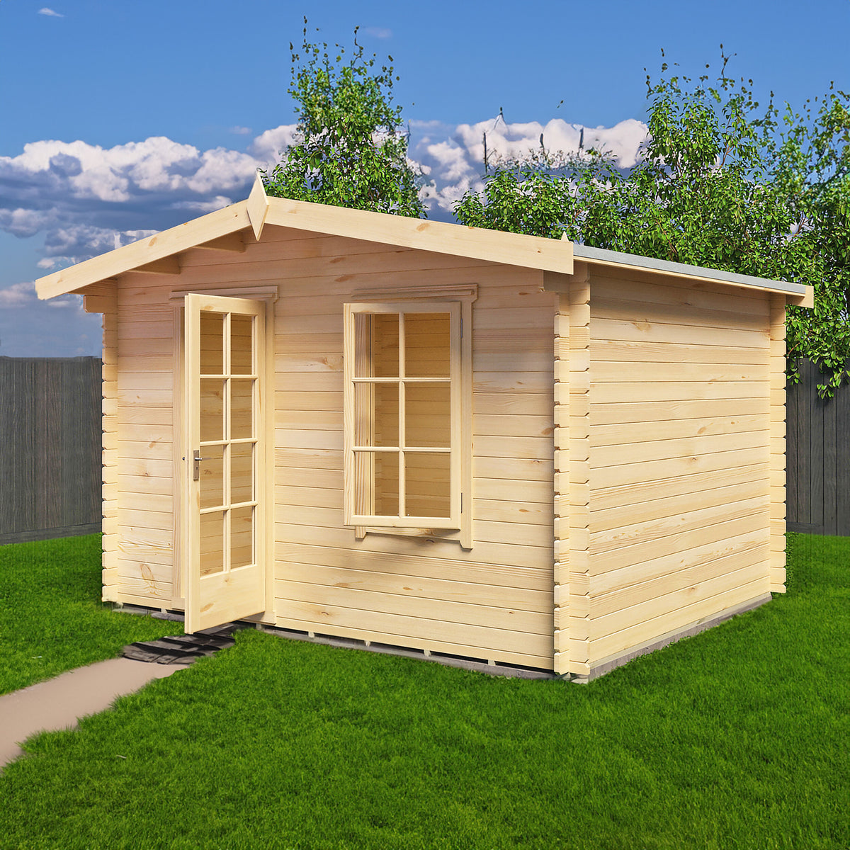 Shire Bucknells 28mm log cabin 12x10 – exterior view