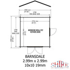 Shire Barnsdale 19mm log cabin 10x10 – floor plan