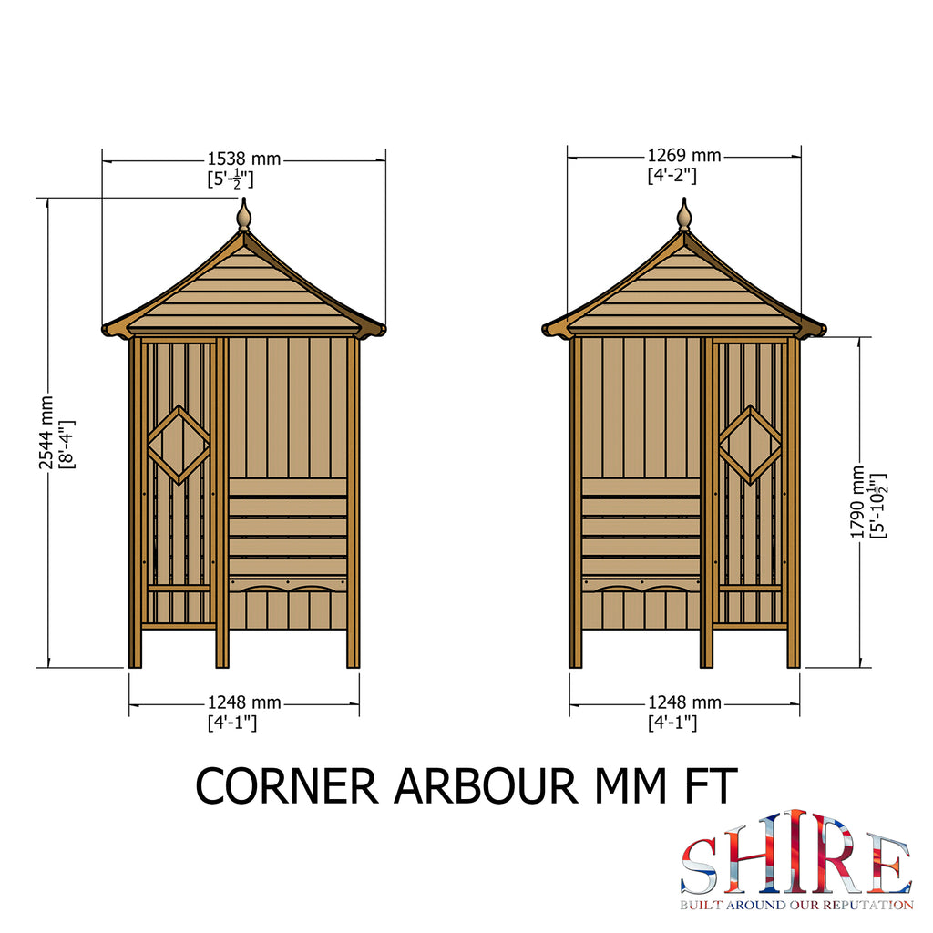 Shire Corner arbour – alternative view