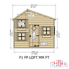 Shire Loft playhouse 8x6 – alternative view