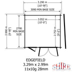 Shire Edgefield 19mm log cabin 11x10 – floor plan