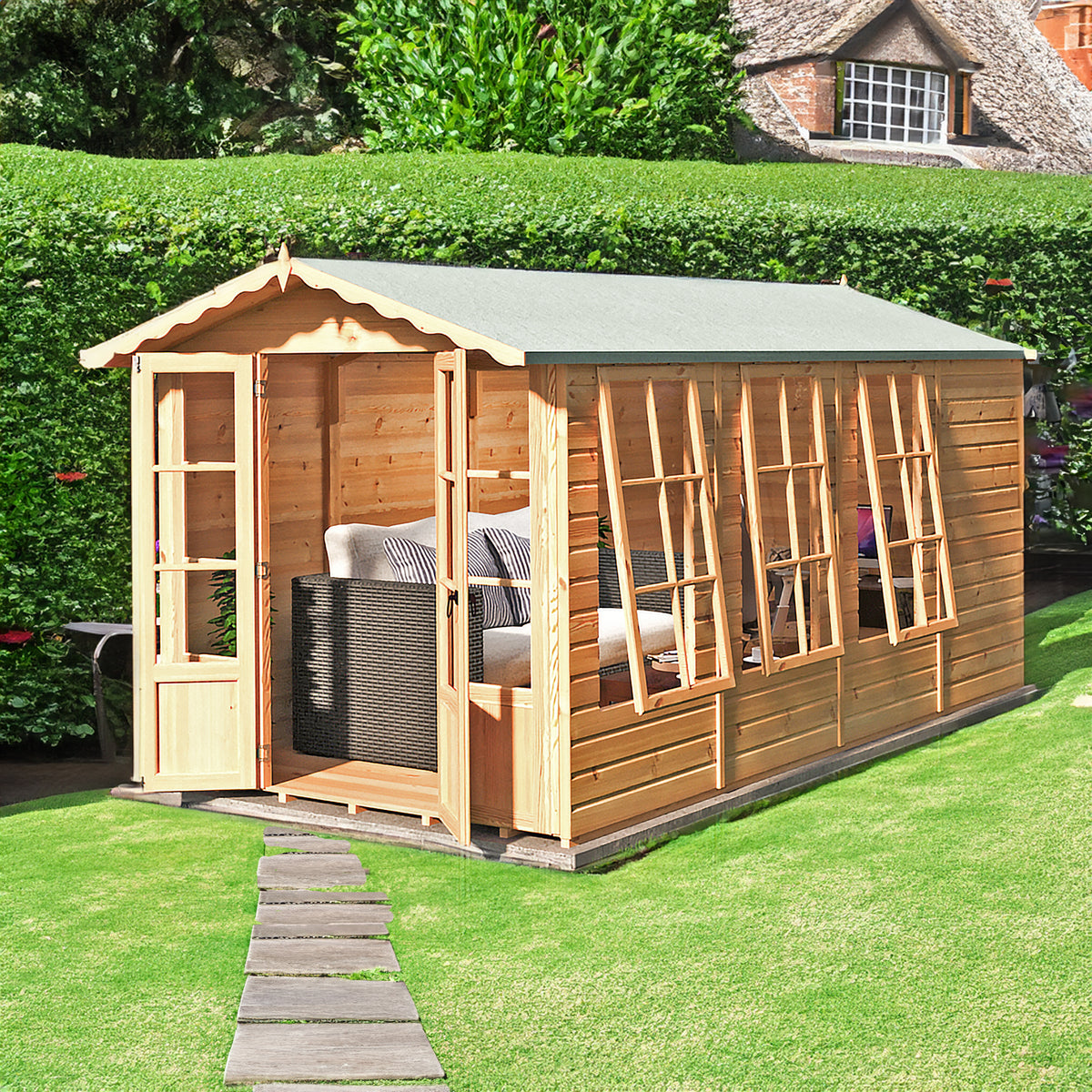 Shire Westminster summerhouse 13x7 – front view