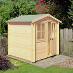Shire Avesbury 19mm log cabin 7x7 – front view