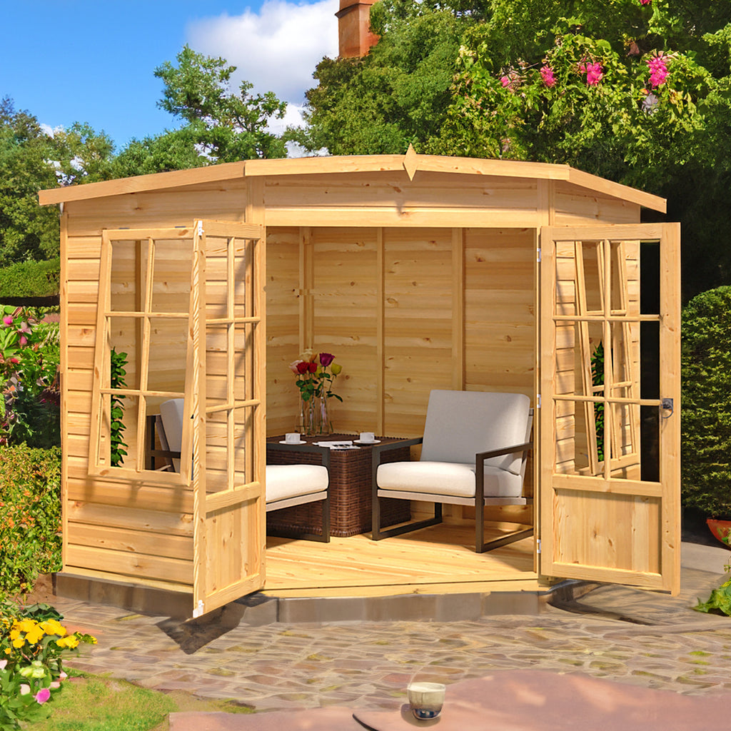 Shire Hampton corner summerhouse 8x8 – alternative view