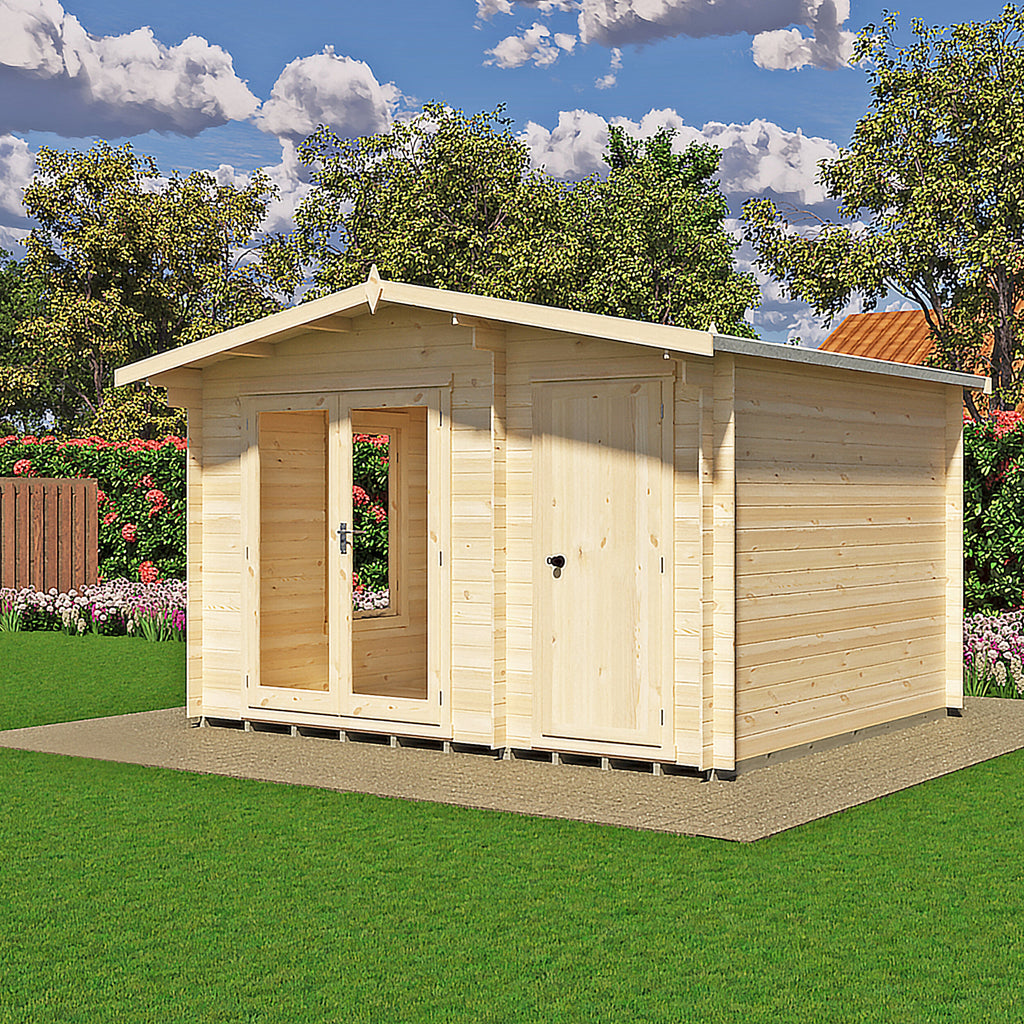 Shire Spalding 19mm log cabin 12x10 – exterior view