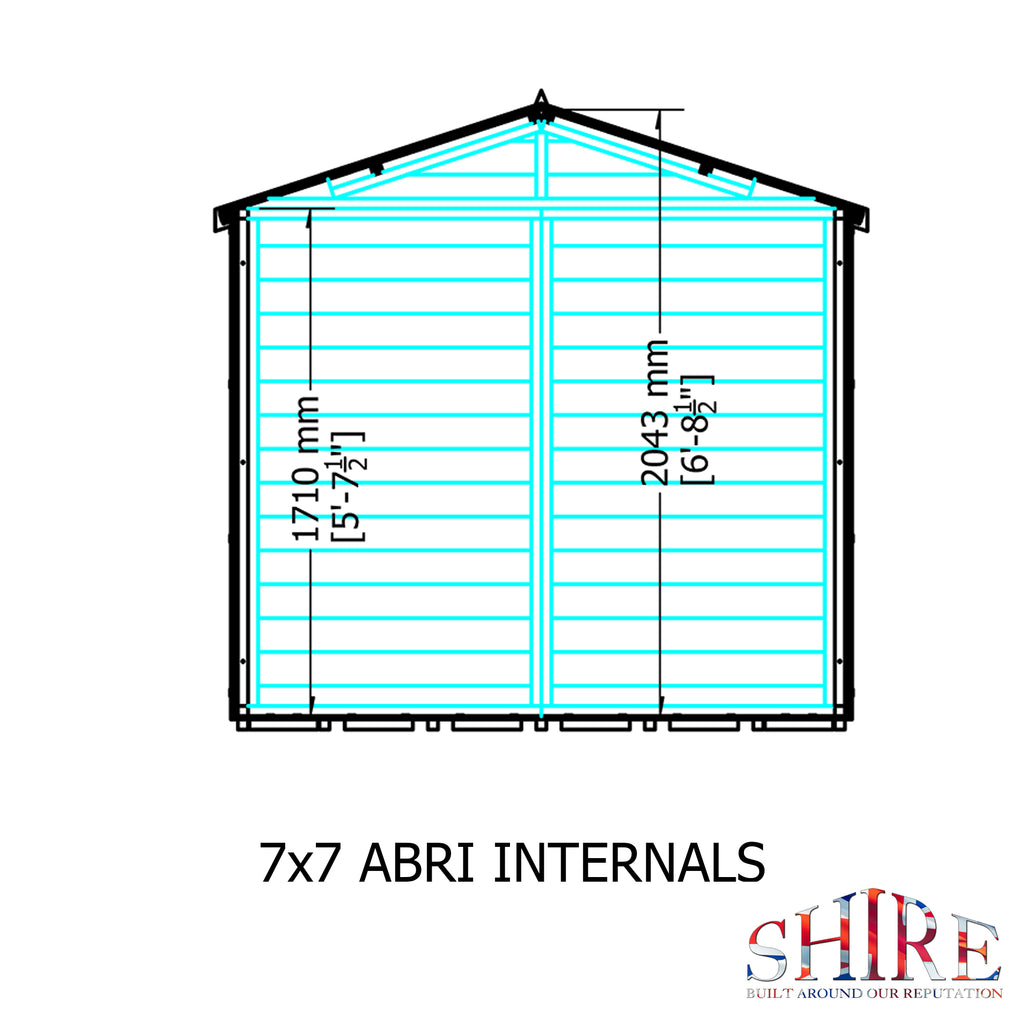 Shire Abri Shiplap Shed 7ft x 7ft – floor plan