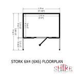 Shire Stork playhouse 6x4 – floor plan