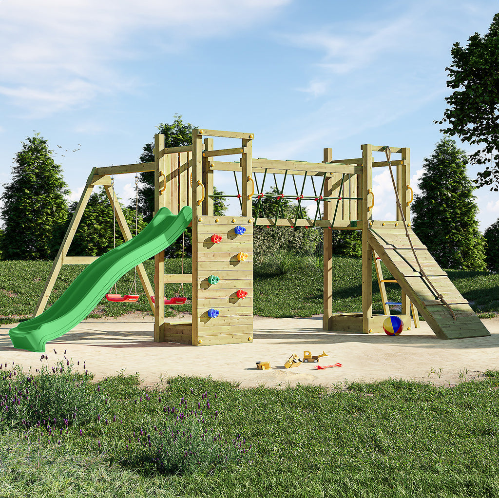 Shire Maxi Fun climbing frame – front view