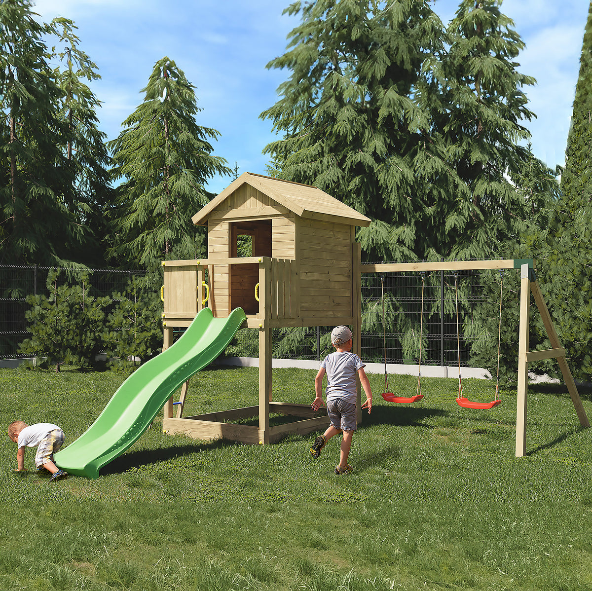Shire Galaxy climbing frame – front view