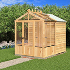 Shire Holkham Greenhouse and Shed Combi 6ft x 8ft – side view