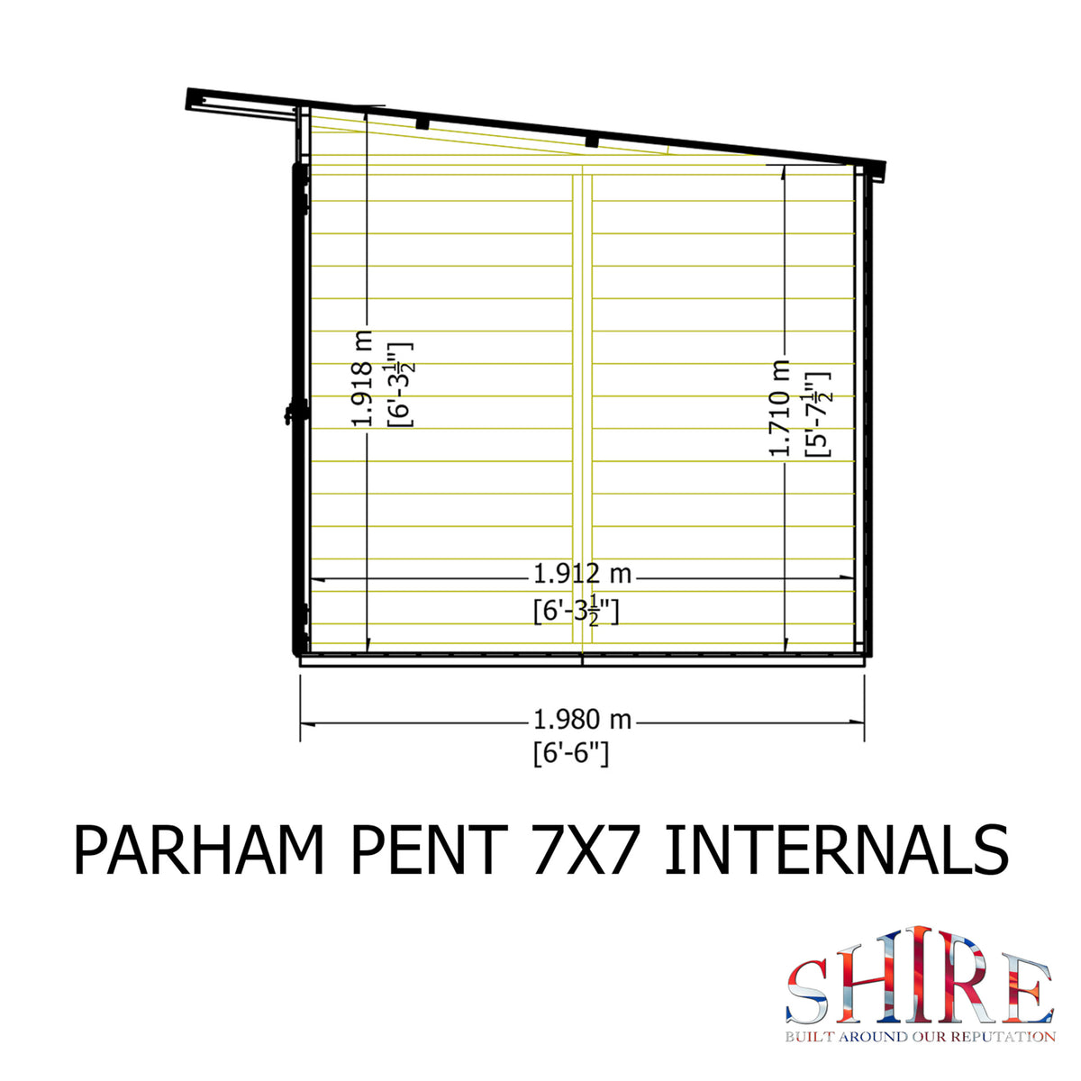 Shire Parham Pent summerhouse 7x7 – alternative view