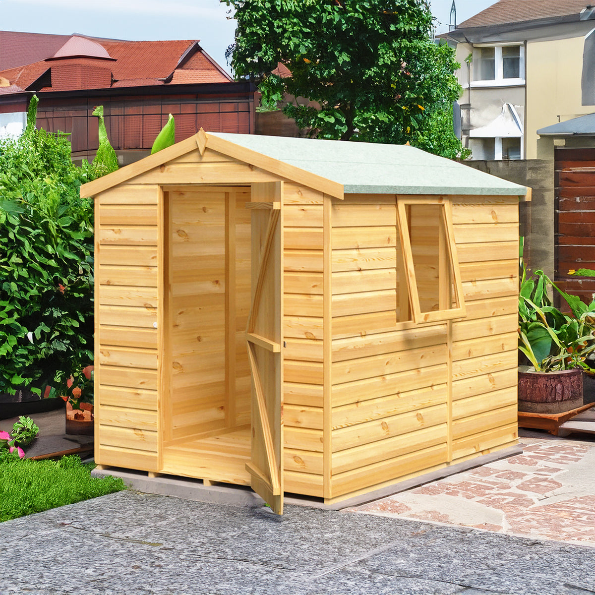 Shire Shiplap Apex Shed 7ft x 5ft – front view