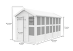 Composite Apex Potting Shed 14X6APSFFCOMP - dimensions