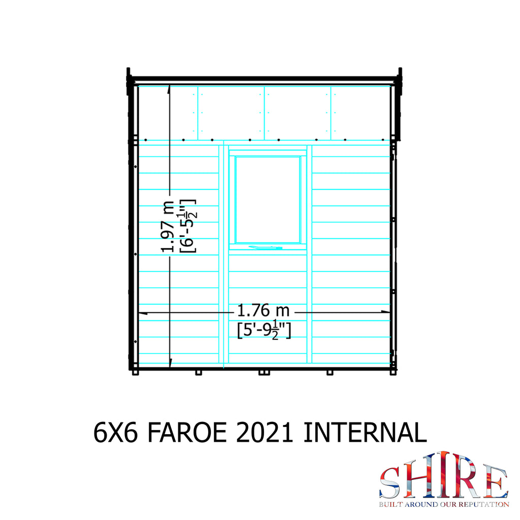 Shire Faroe Shiplap Shed 6ft x 6ft – floor plan