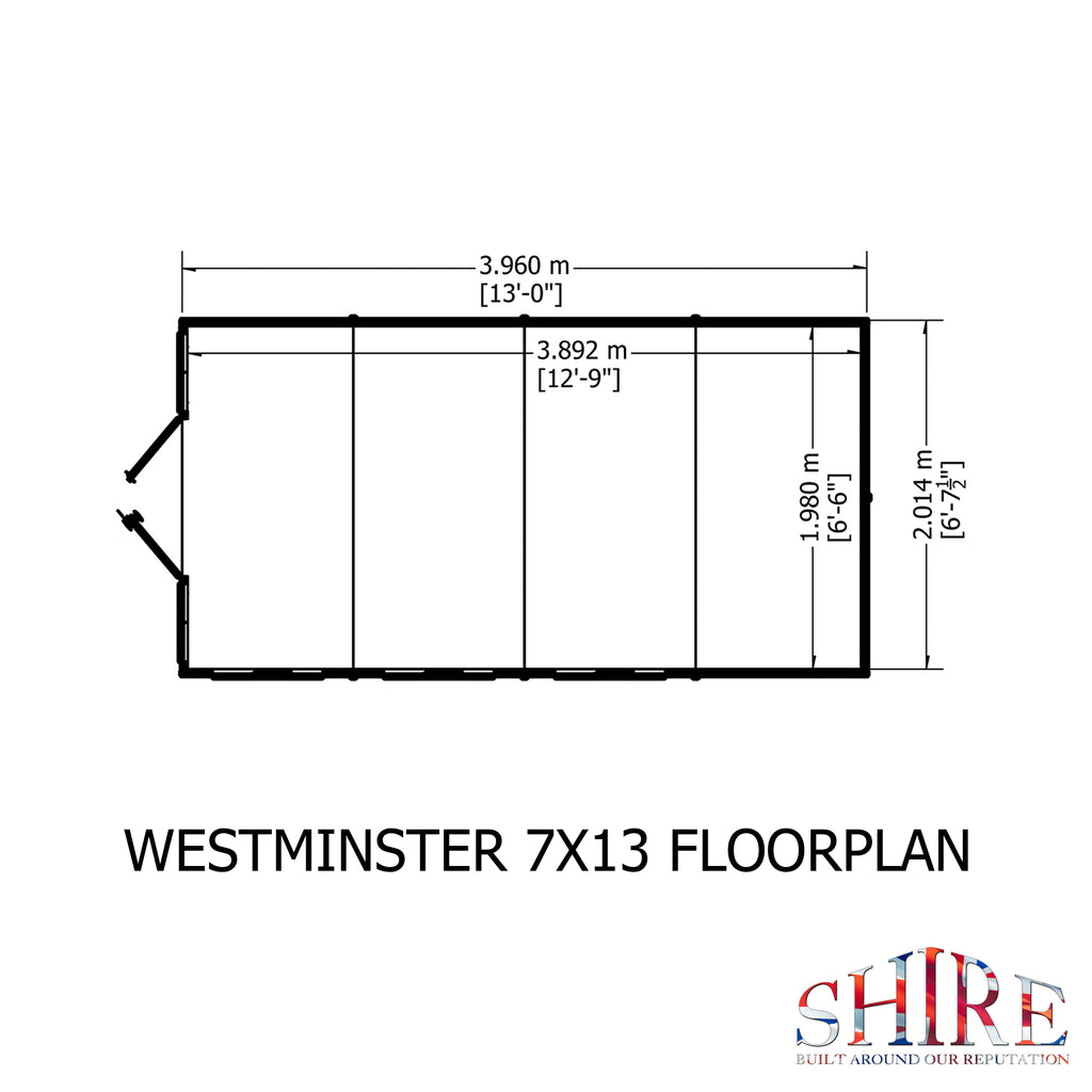 Shire Westminster summerhouse 13x7 – alternative view