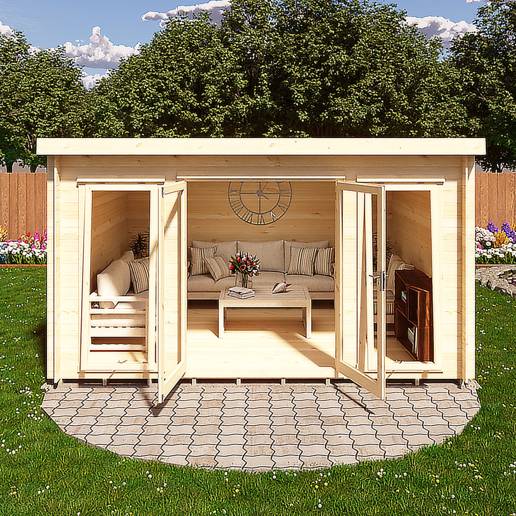 Shire Tilney 19mm log cabin 13x10 – exterior view
