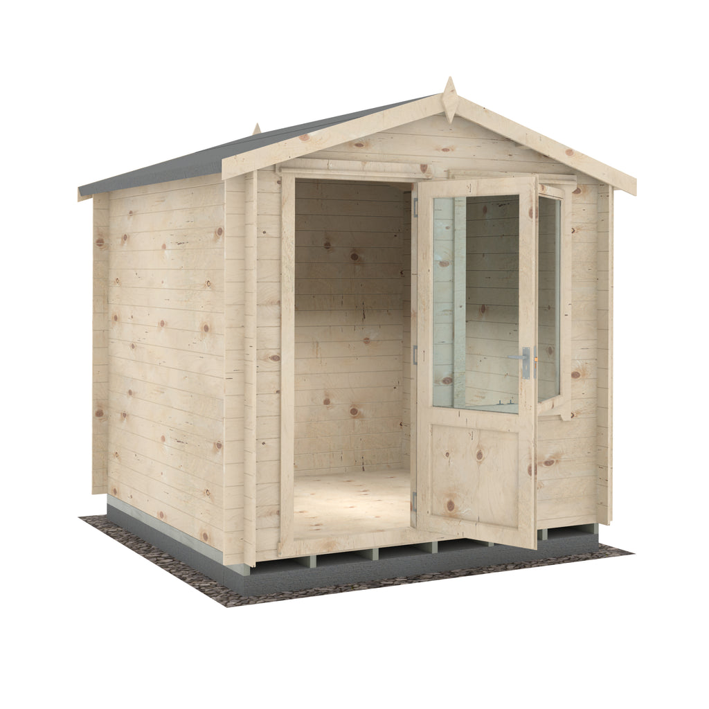 Shire Peckover 19mm log cabin 8x8 – exterior view