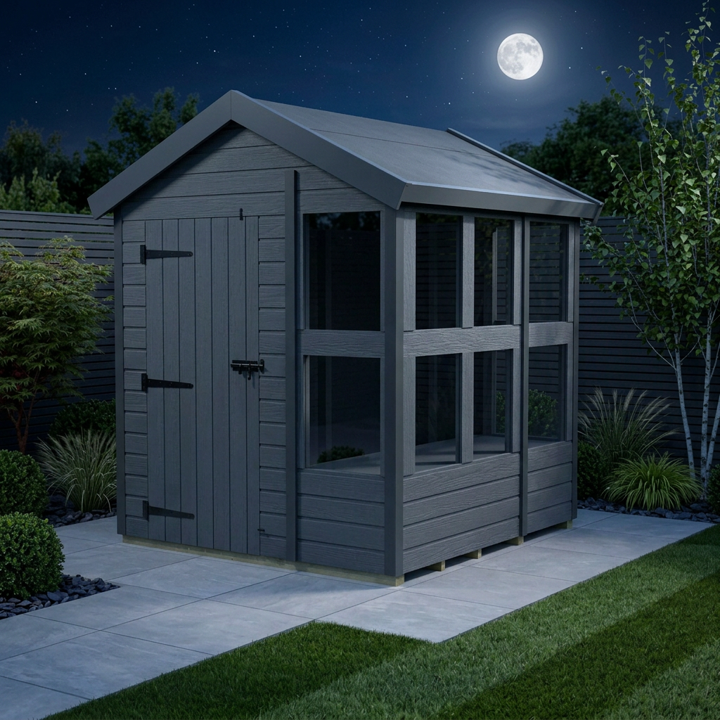 Composite Apex Potting Shed 4X6APSFFCOMP - evening