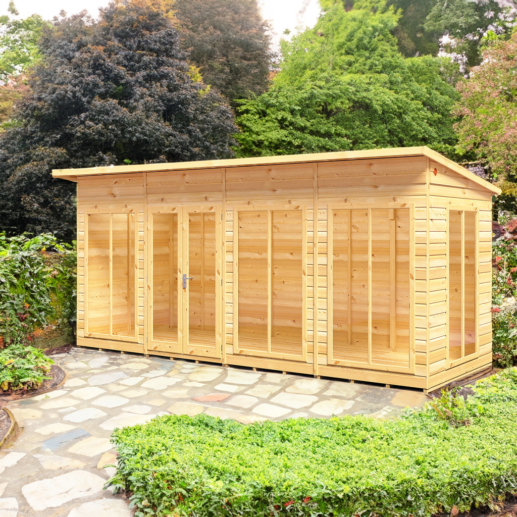 Shire Lela summerhouse 16x6 – front view