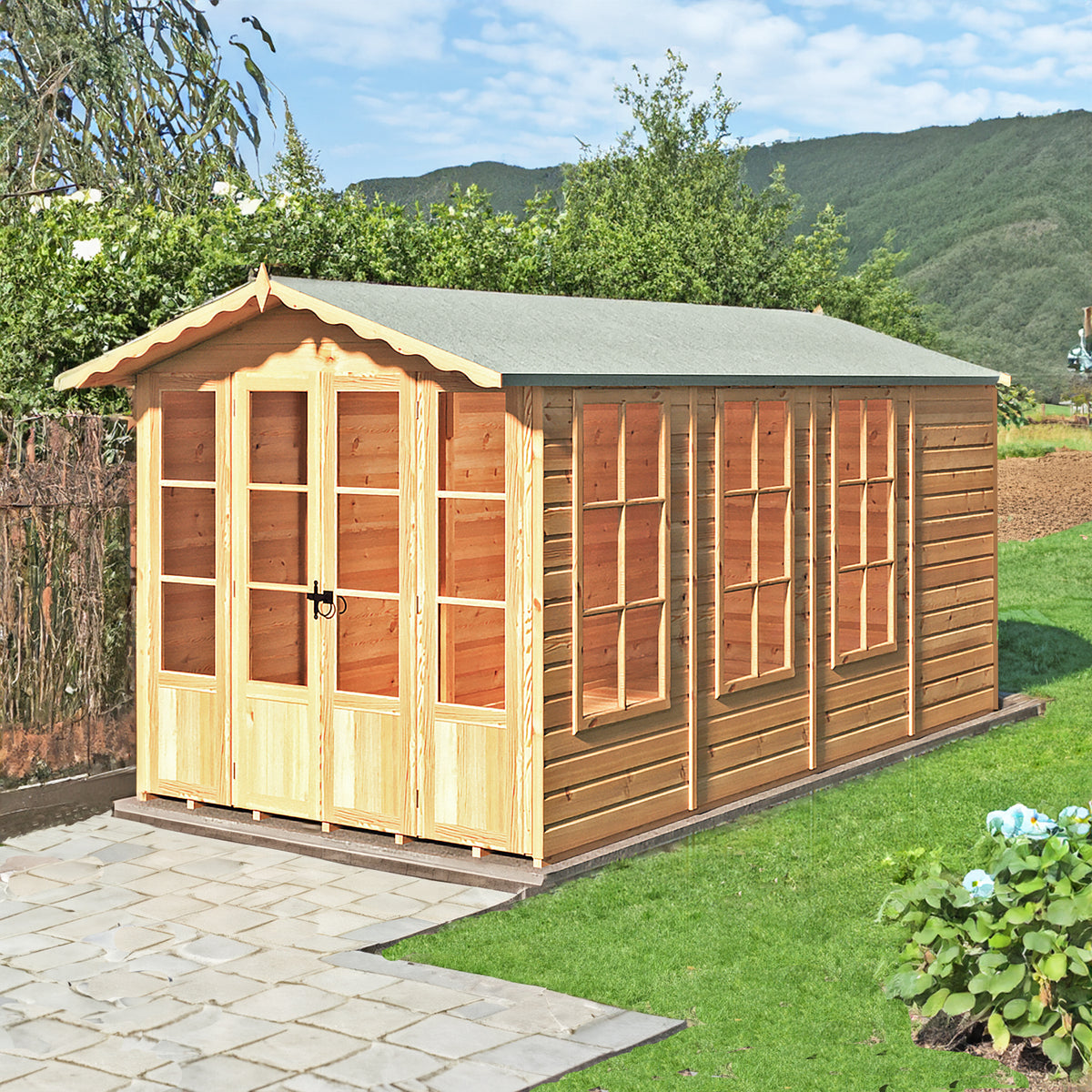 Shire Westminster summerhouse 13x7 – alternative view