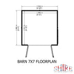 Shire Barn Shiplap Shed 7ft x 7ft – floor plan