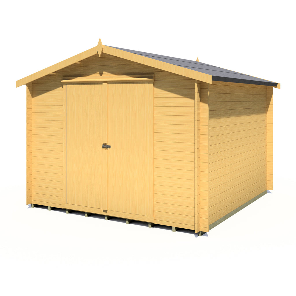 Shire Bradley 19mm log cabin 10x10 – exterior view