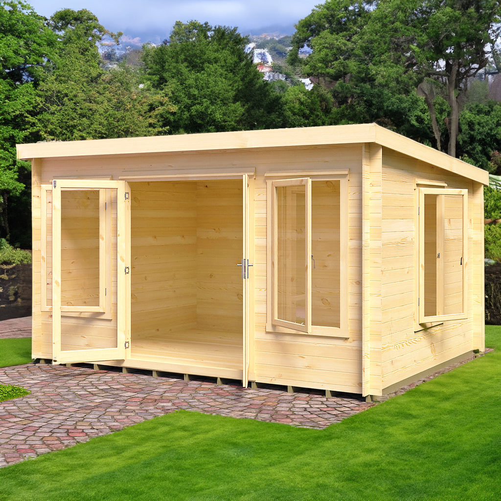 Shire Emneth 19mm log cabin 10x13 – exterior view