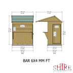 Shire Apex garden bar & store 6x4 – alternative view