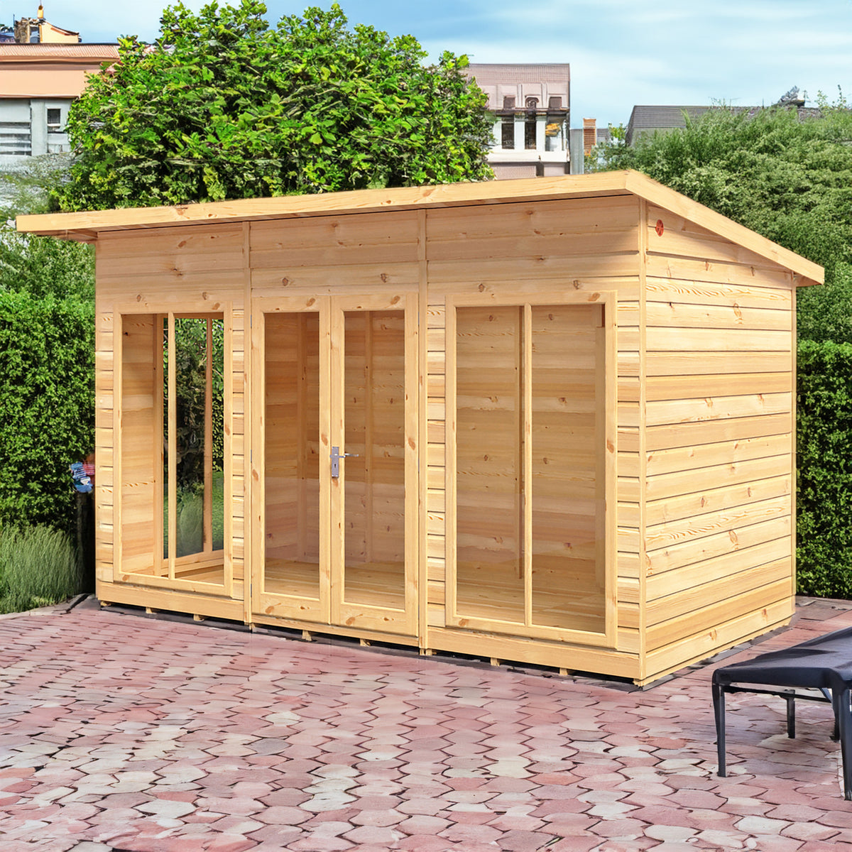 Shire Lela summerhouse 12x6 – front view