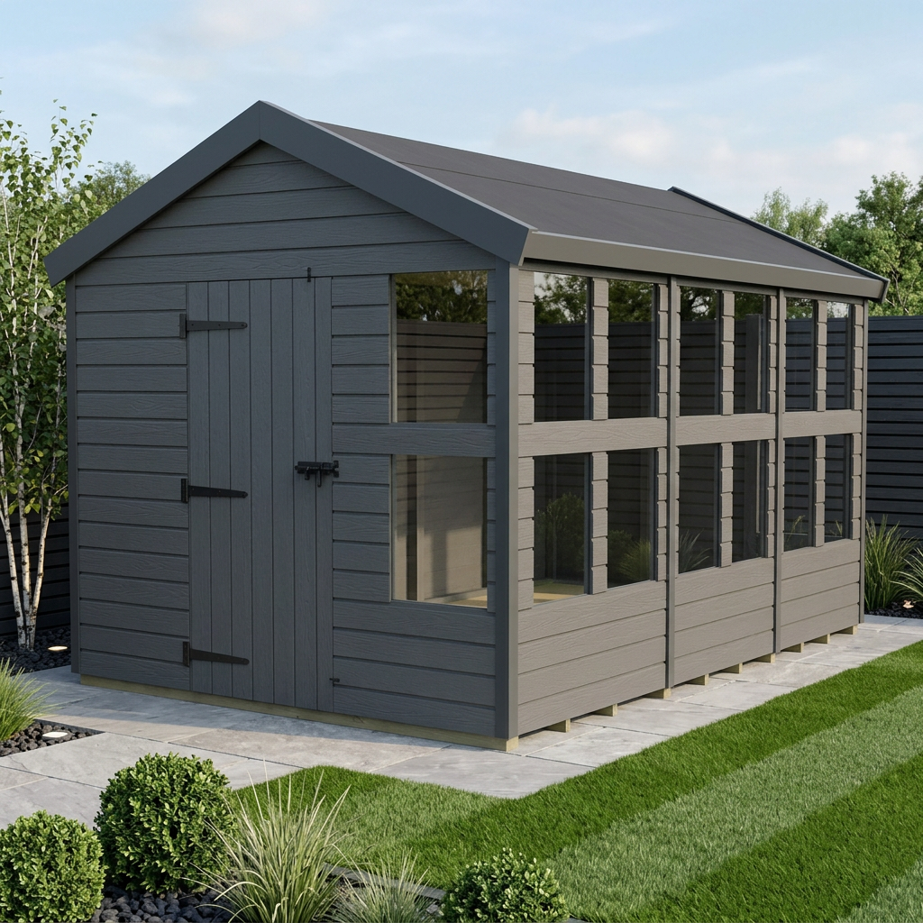 Composite Apex Potting Shed 14X6APSFFCOMP - daytime