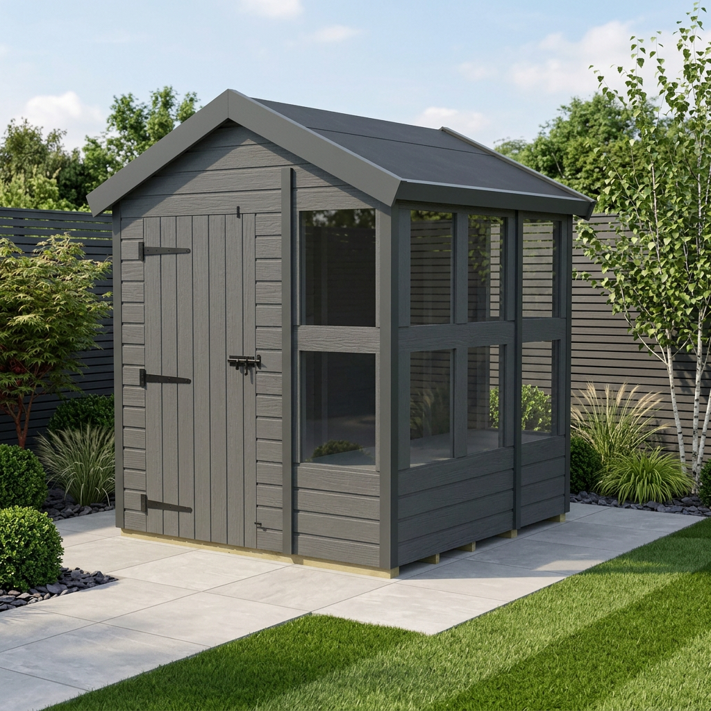 Composite Apex Potting Shed 4X6APSFFCOMP - daytime