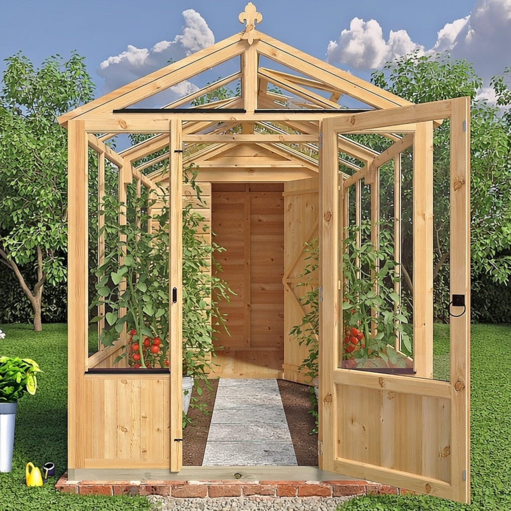 Shire Holkham Greenhouse and Shed Combi 6ft x 12ft – view
