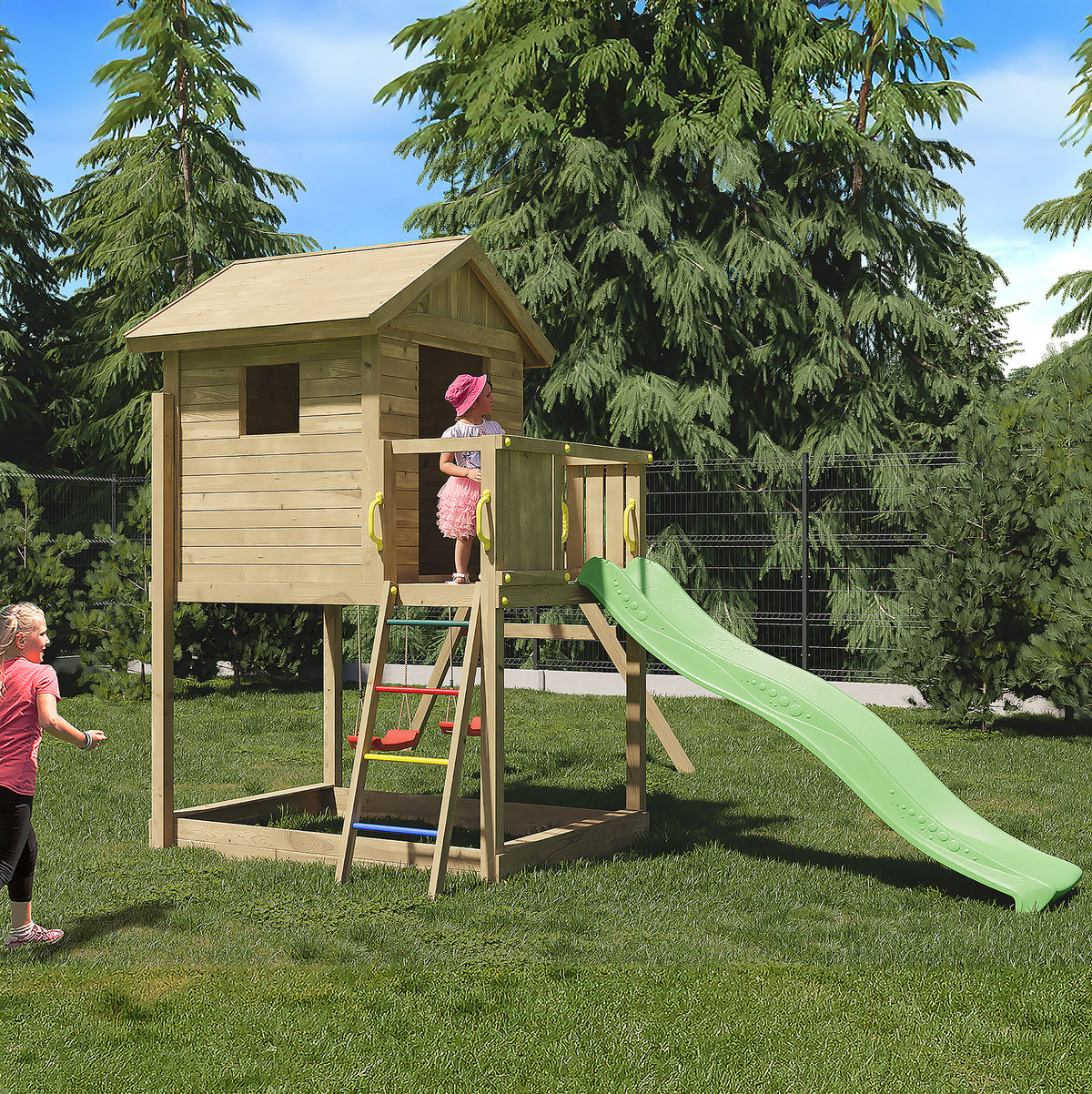 Shire Galaxy climbing frame – alternative view